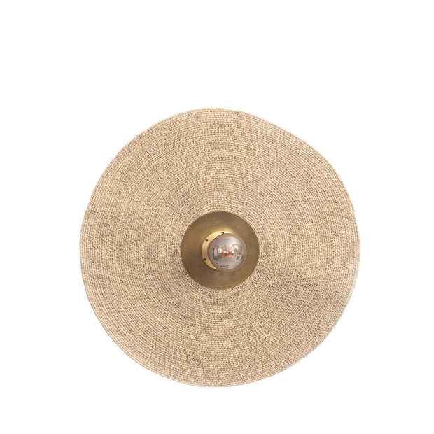 De Let's Groove wandlamp - natuurmessing - M