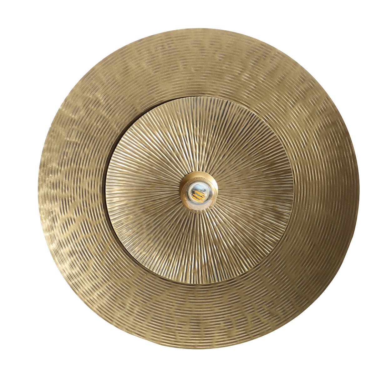 Dubbele Volle Maan Wandlamp - Messing - M