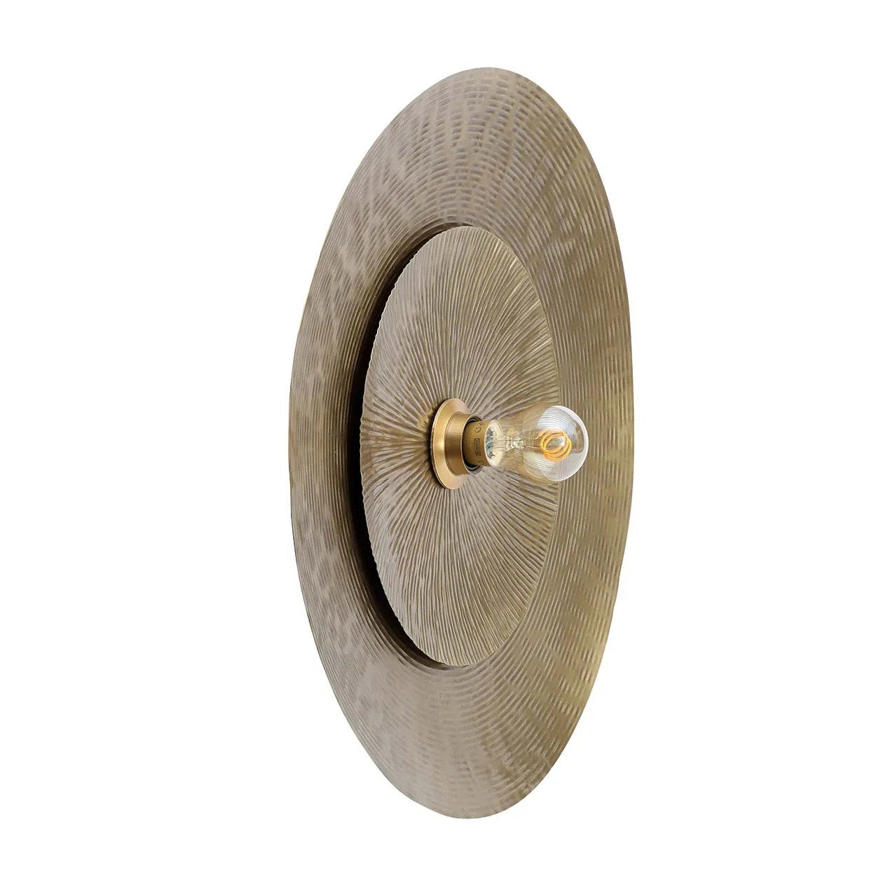 Dubbele Volle Maan Wandlamp - Messing - M