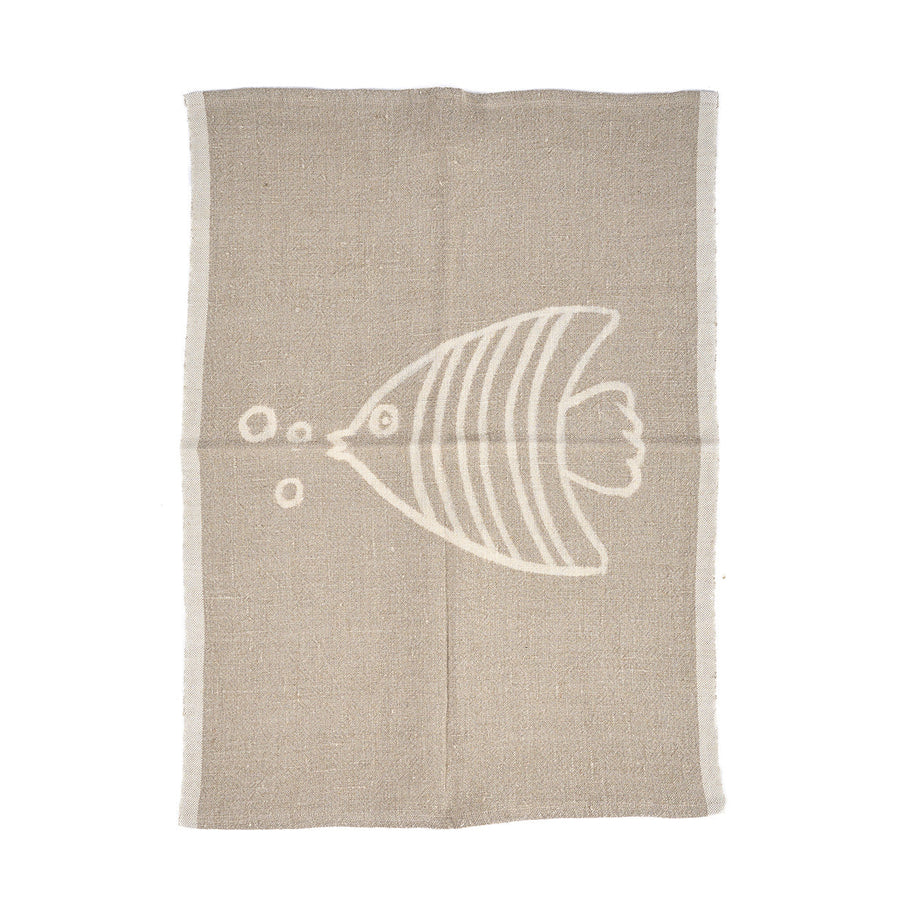 The Linen Fish Keukendoek - naturel wit - 50x70 cm