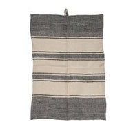De Linnen Dash keukendoek - naturel/zwart - 50x70