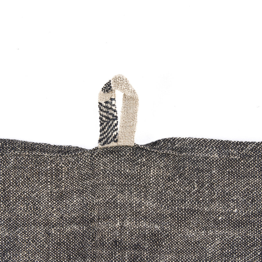 Linnen Smudge keukendoek - naturel/zwart - 50 x 70 cm