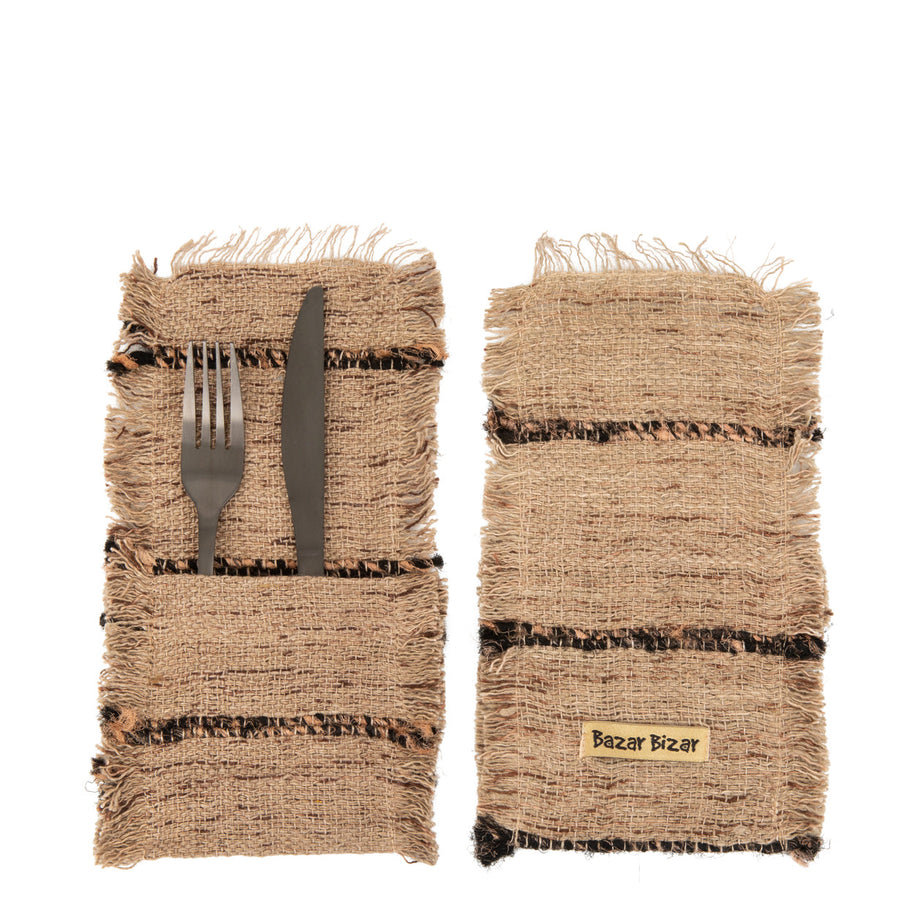 De Oh My Gee bestekhouder - beige-zwart