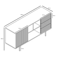 Sense dressoir - gerookt bruin eiken