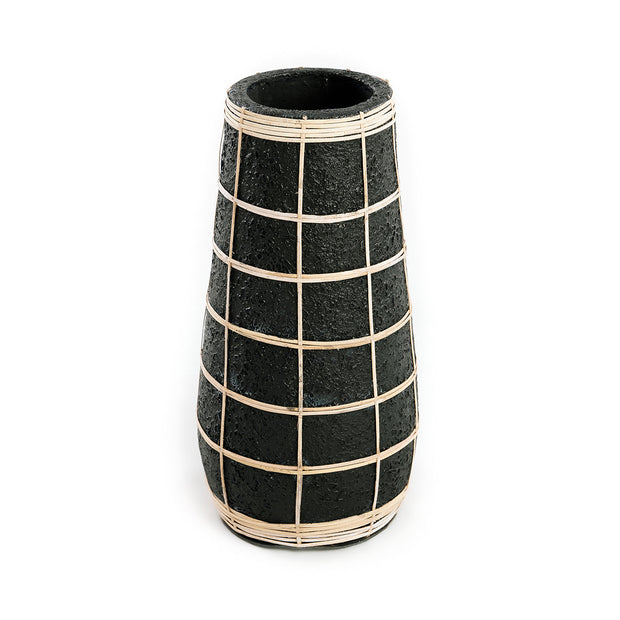 De Cutie Vaas - Zwart/Naturel - L