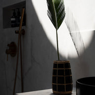 De Cutie Vaas - Zwart/Naturel - S