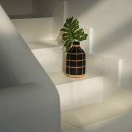 De Whoopy Vaas - Zwart/Naturel - L