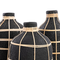 De Whoopy Vaas - Zwart/Naturel - L