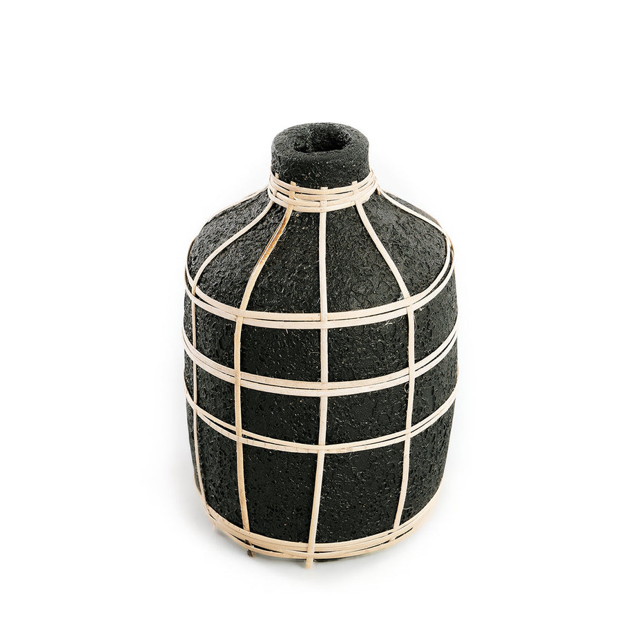 De Whoopy Vaas - Zwart Naturel - M
