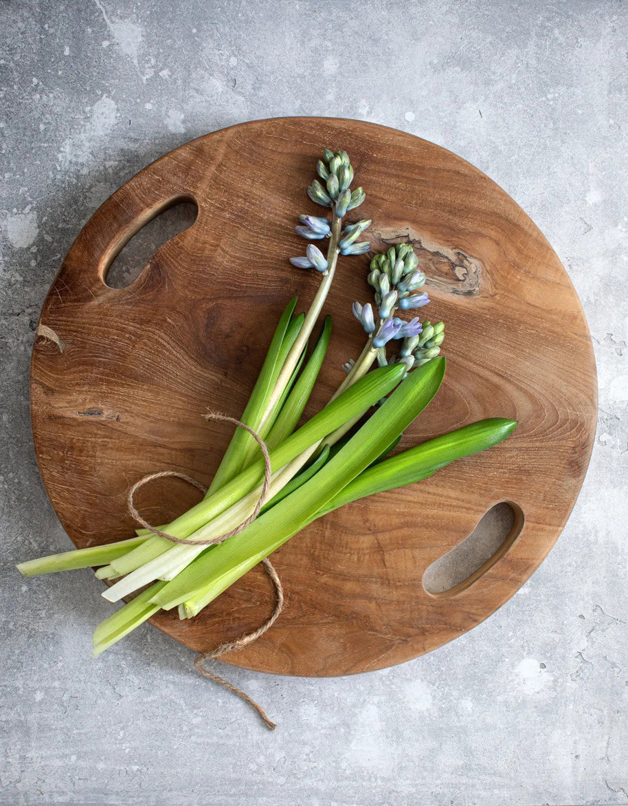 Het teakwortel dienblad - Naturel - M