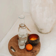 Het teakwortel dienblad - Naturel - M