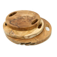 Het teakwortel dienblad - Naturel - M