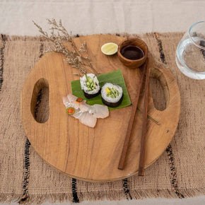 Het Teakworteldienblad - Naturel - S