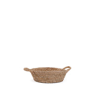 De raffia mand-dienbladen - naturel - S