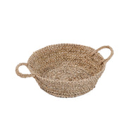 De raffia mand-dienbladen - naturel - S