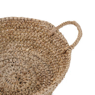 De raffia mand-dienbladen - naturel - S