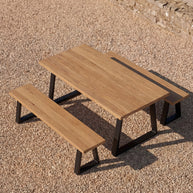 Bank met ijzeren poten - naturel - 220