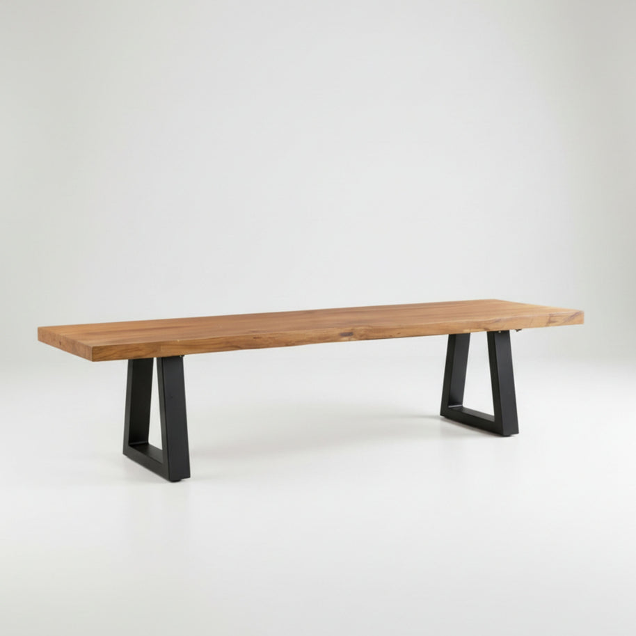 Bank met ijzeren poten - naturel - 220