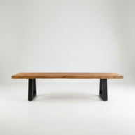 Bank met ijzeren poten - naturel - 280