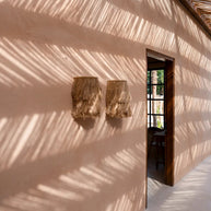 De Abaca wandlamp - naturel - S