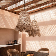 De Abaca kwallenhanger - naturel - M