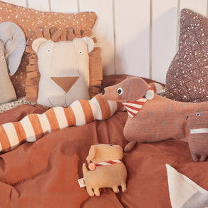 Hunsi-hond met twee puppy's Coco en Max