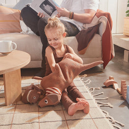 Hunsi-hond met twee puppy's Coco en Max