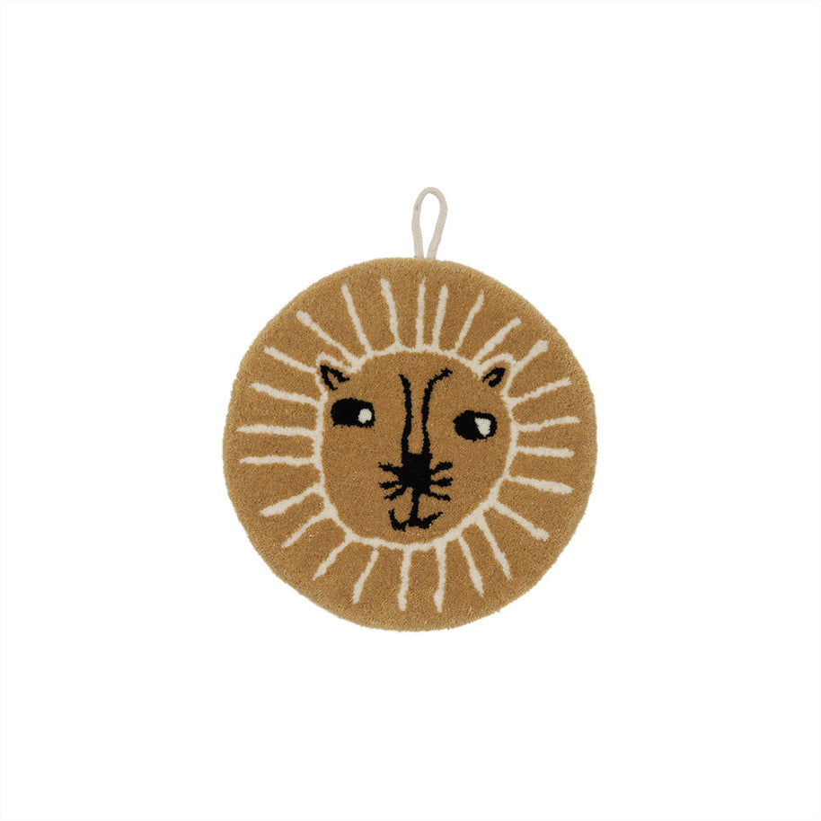 Miniatuur leeuw-wandhanger