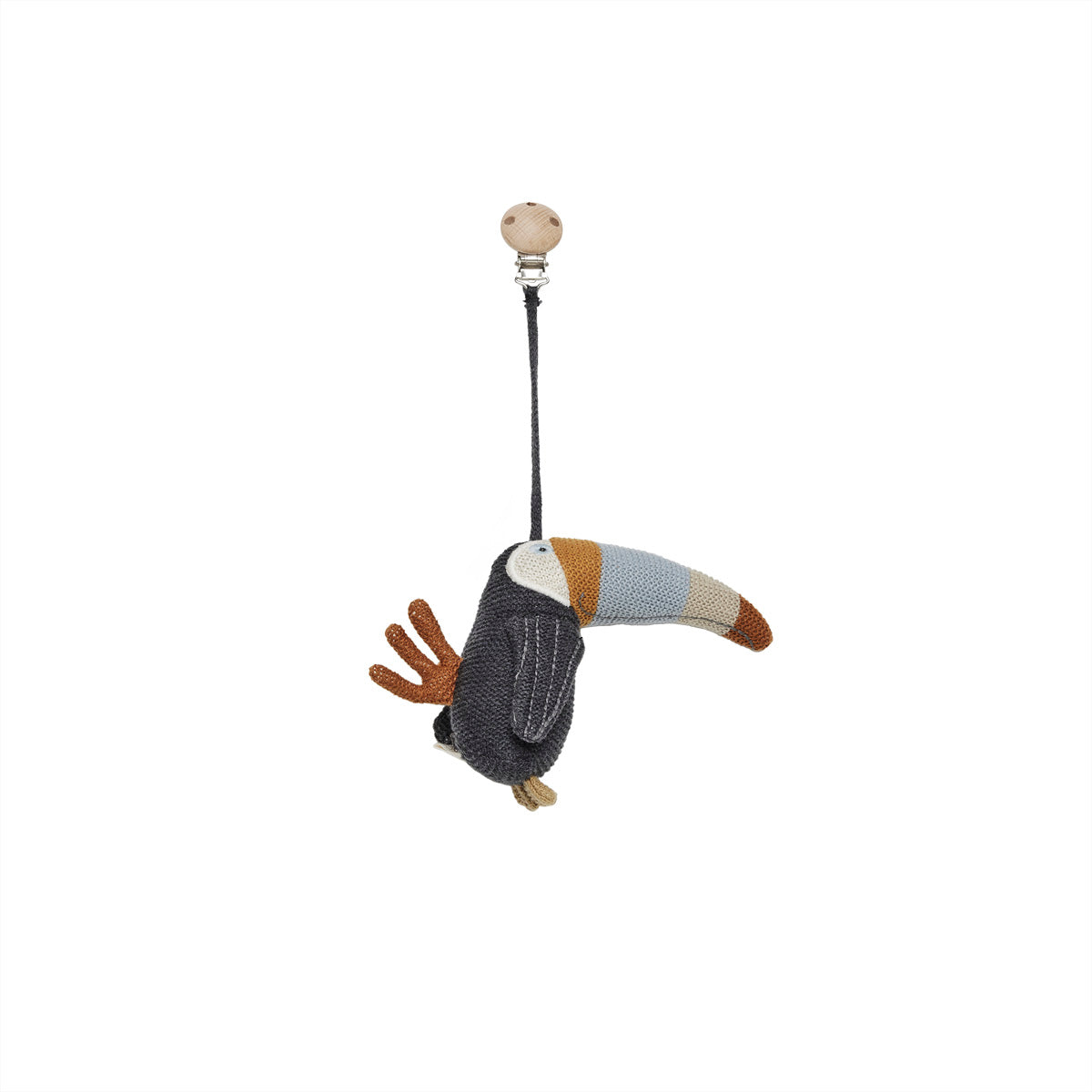 Toekan speelgoedclip voor kinderwagen