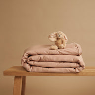 Coco & Cici - Tencel-twill dekbedovertrek 100 x 135 cm - 1-persoons beddengoed - kinderbeddengoed - Lyocell - hypoallergeen en extra zacht - perzik