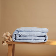 Coco & Cici - Tencel-keper dekbedovertrek 100 x 135 cm - 1-persoons beddengoed - kinderbeddengoed - Lyocell - hypoallergeen & extra zacht - lichtblauw