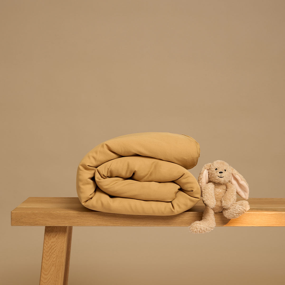 Coco & Cici - Kinderen - TENCEL Twill Dekbedovertrek okergeel -