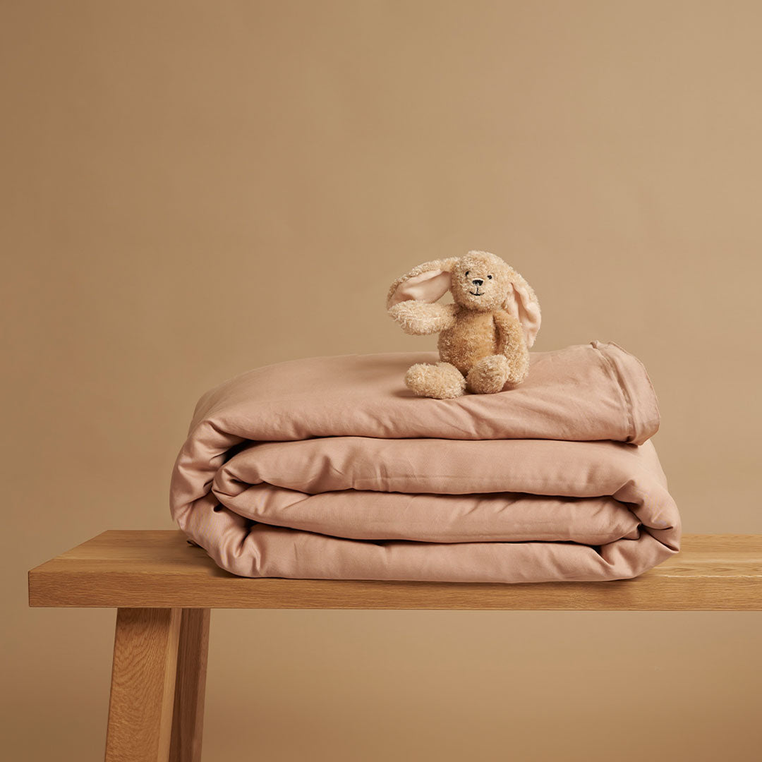 Coco & Cici - Kids - TENCEL Twill Dekbedovertrek Perzik | + 1 kussensloop 60x70 - 1 kussensloop 60x70