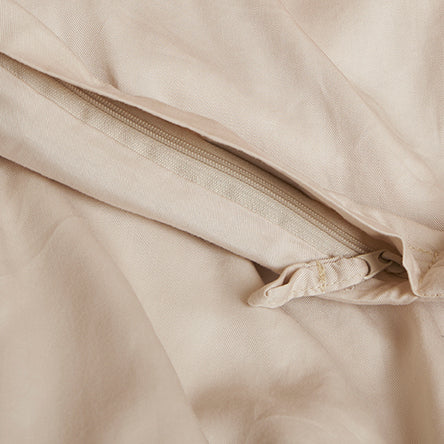 Coco & Cici - Kinderen - TENCEL-keper dekbedovertrek beige | + 1 kussensloop 60x70 - 1 kussensloop 60x70