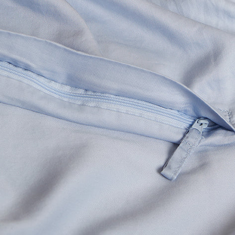 Coco & Cici - Kinderen - TENCEL Twill Dekbedovertrek Lichtblauw | + 1 kussensloop 60x70 - 1 kussensloop 60x70