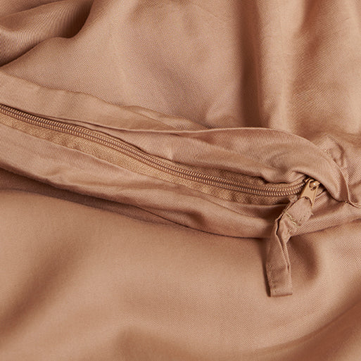 Coco & Cici - Tencel Twill Dekbedovertrek 240 x 220 cm - 2-persoons Beddengoed - Perzik - Lyocell - Ritssluiting & Extra Zacht - 2 Kussenslopen (60 x 70 cm)