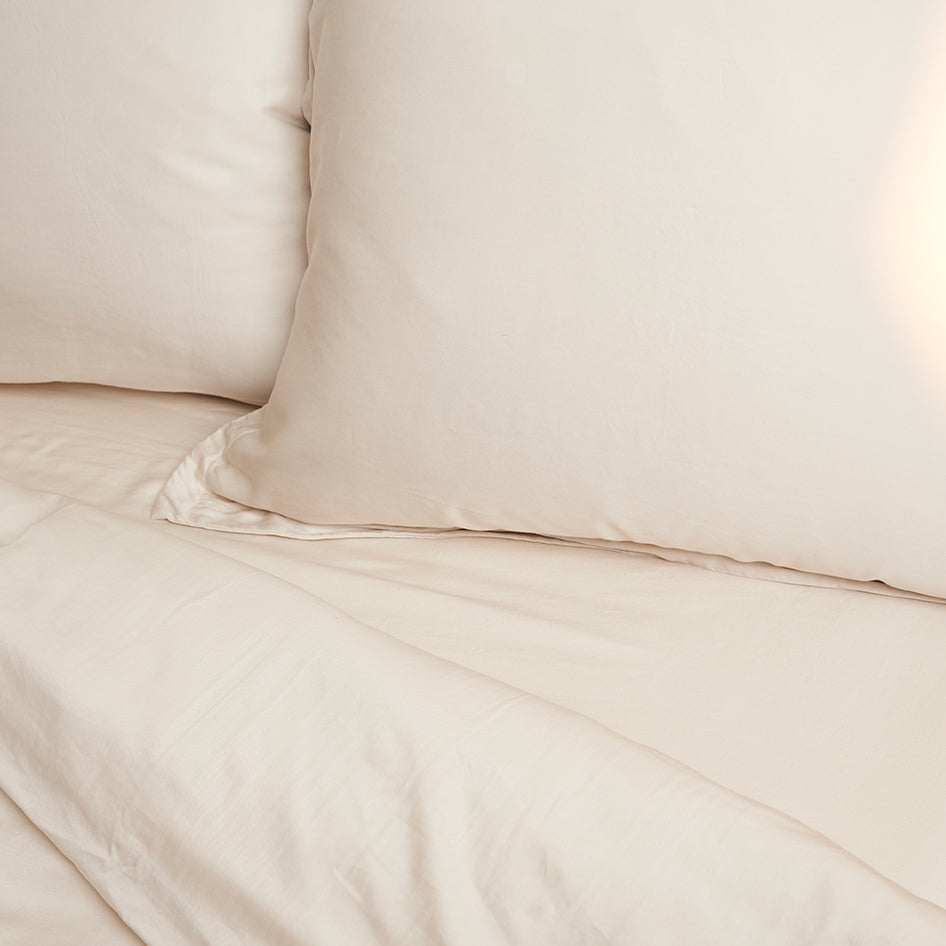 Coco & Cici - TENCEL - Keper kussensloop beige - 1 kussensloop 40x80