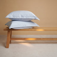 Coco & Cici - Tencel Twill kussensloop 70 x 50 cm - kussenhoes - lichtblauw - lyocell - extra zacht - zonder volant