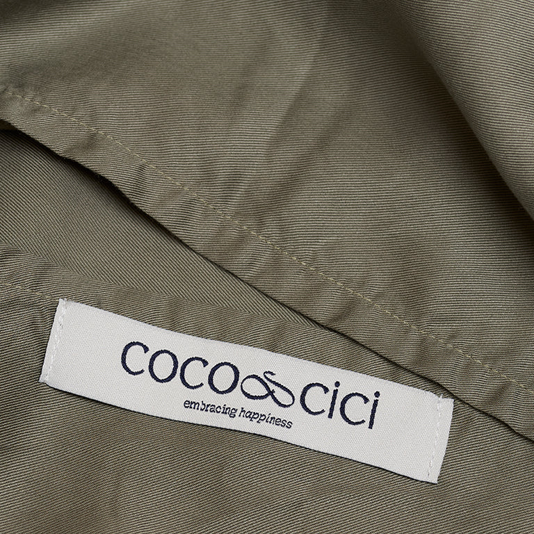 Coco & Cici - TENCEL-twill kussensloop olijfgroen - 1 kussensloop 50 x 90 cm