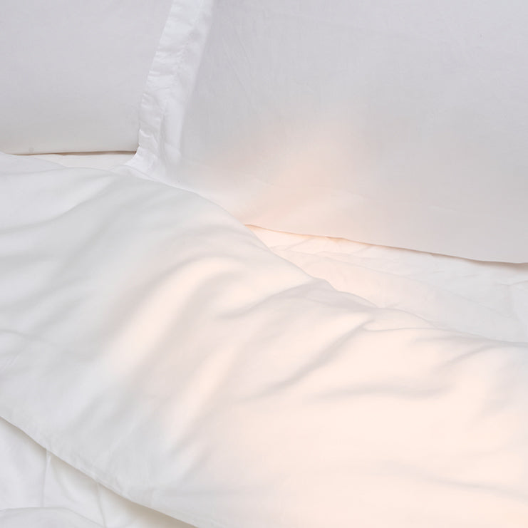 Coco & Cici - TENCEL-twill kussensloop wit - 1 kussensloop 60x70 zonder volant