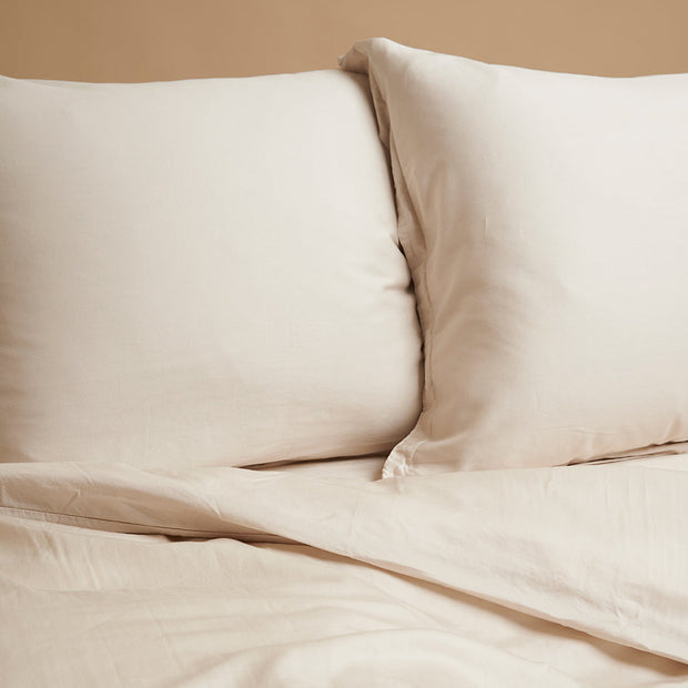 Coco & Cici - TENCEL - Twill Kussensloop Beige - 1 kussensloop 65x65