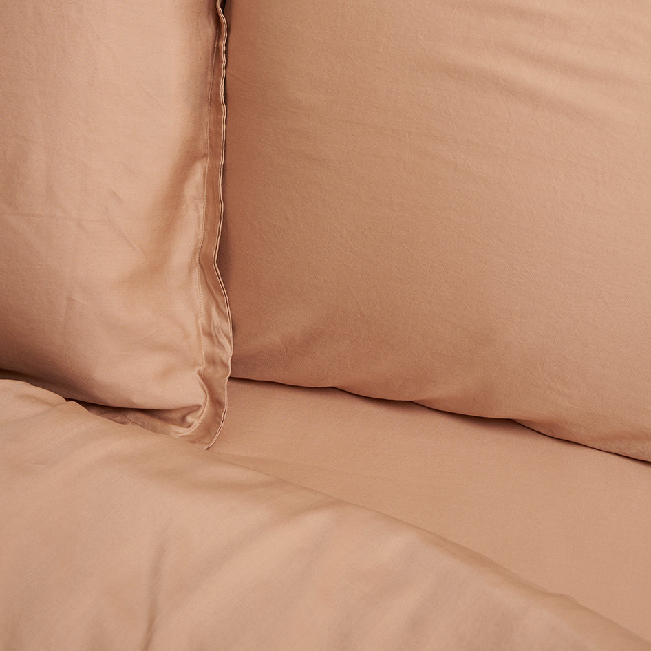 Coco & Cici - TENCEL - Twill Hoeslaken Perzik - 140x200x30