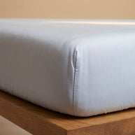 Coco & Cici - TENCEL - Twill hoeslaken lichtblauw - 160x200x30