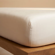Coco & Cici - TENCEL - twill hoeslaken beige - 200x200x30