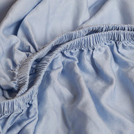 Coco & Cici - TENCEL - Twill-hoeslaken lichtblauw - 200x220x30
