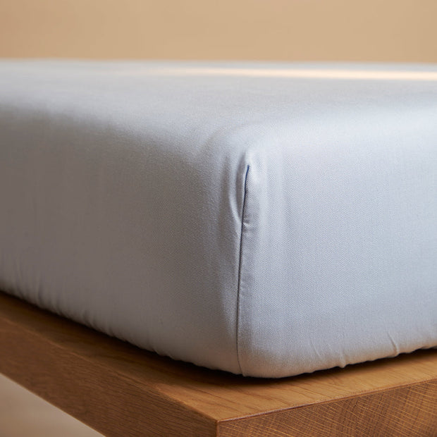Coco & Cici - TENCEL - Twill hoeslaken lichtblauw - 90x200x30