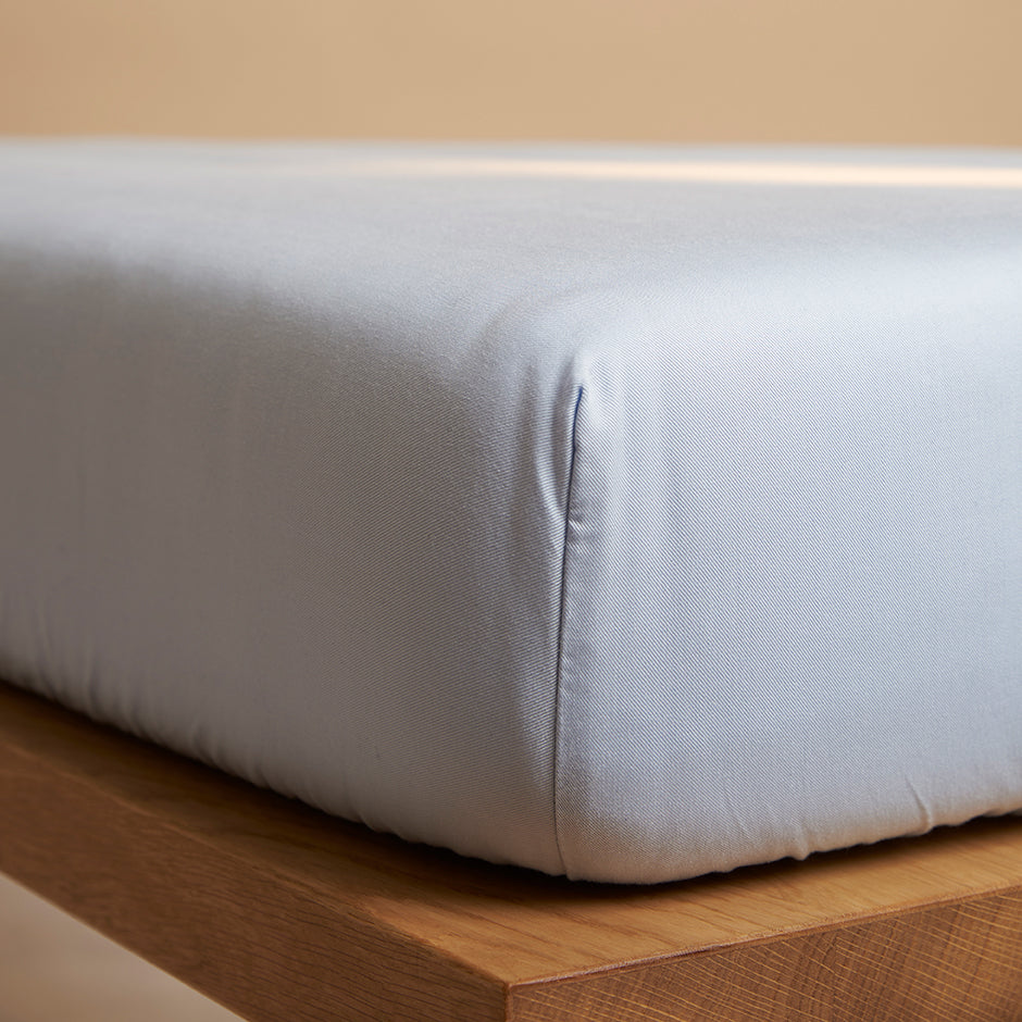 Coco & Cici - TENCEL - Keper Hoeslaken Lichtblauw - 90x210x30