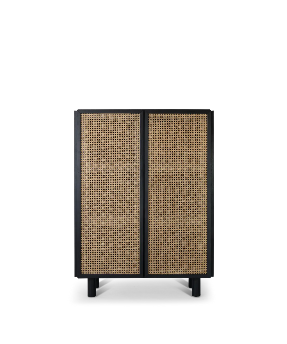 Neo highboard - Zwart eiken