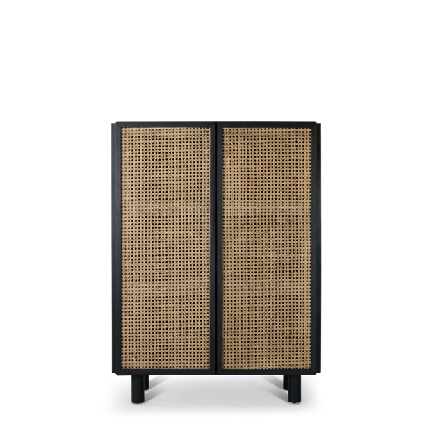 Neo highboard - Zwart eiken