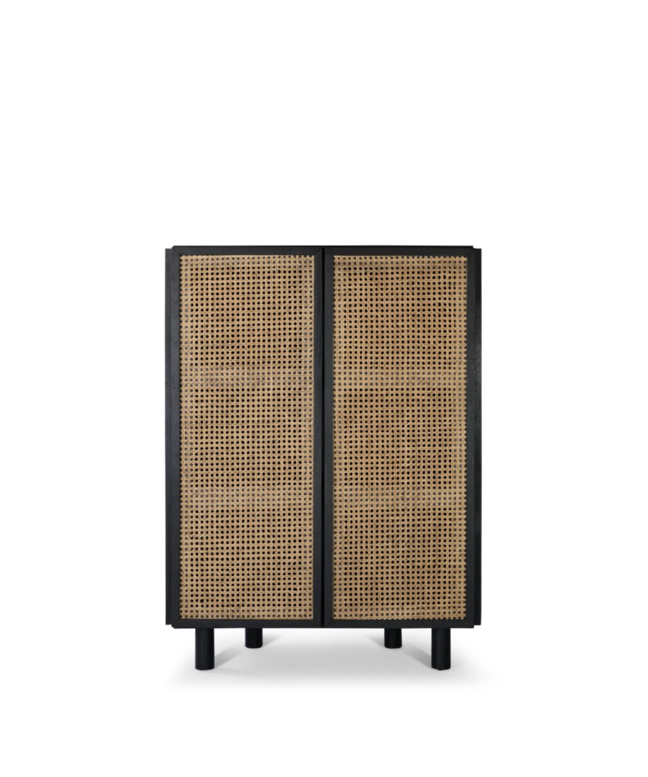 Neo highboard - Zwart eiken